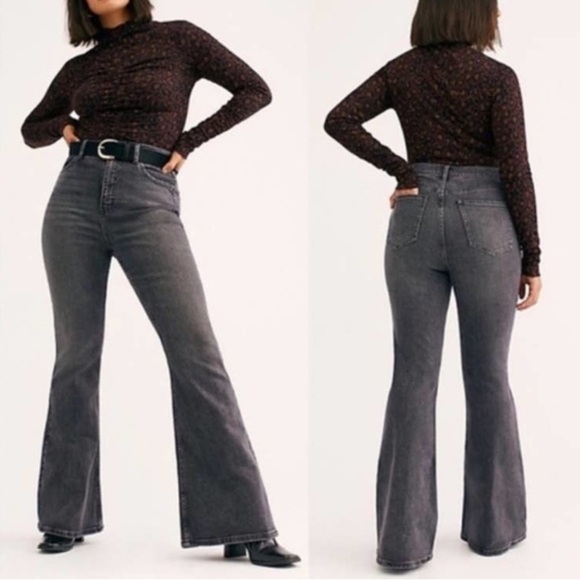 Free People Crvy Robin High Waist Flare Jeans Size 29 - Picture 1 of 12